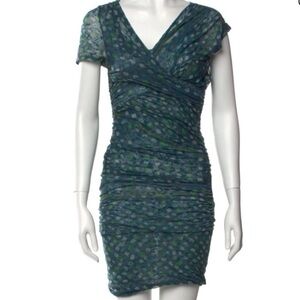 Vintage Isabel Marant ETOILE Blue , green and ivory Mini Dress